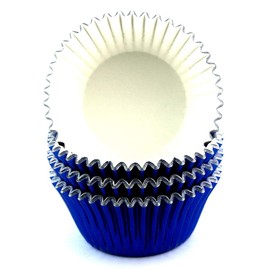 Eoonfirst Foil Cupcake Liners Standard Baking Cups 100 Pcs (Navy Blue)
