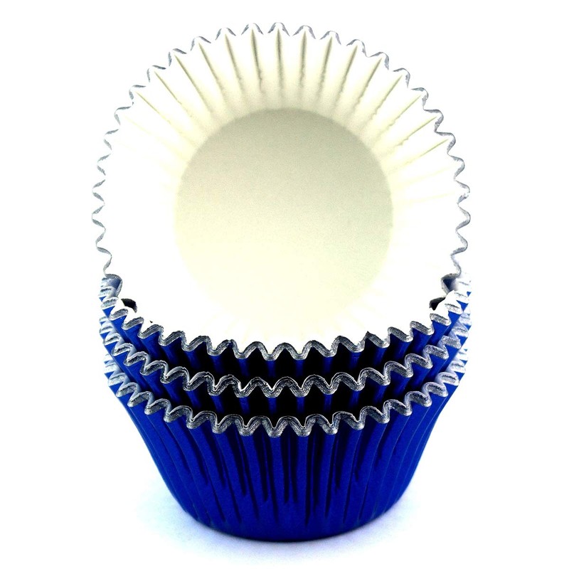 Eoonfirst Foil Cupcake Liners Standard Baking Cups 100 Pcs (Navy