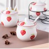 Mathew Hand-painted Strawberry Ceramic Seasoning Jar Condiment Pot Sugar Bowl