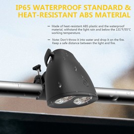 LightsGoal Waterproof Grill Light, 10 LEDs BBQ Lights, 360° Rotation Mount-on Battery Powered Grill Lamp, 2 Brightness Levels Touch Switch Light Suit for Outdoor Barbecue, Camping, Boating