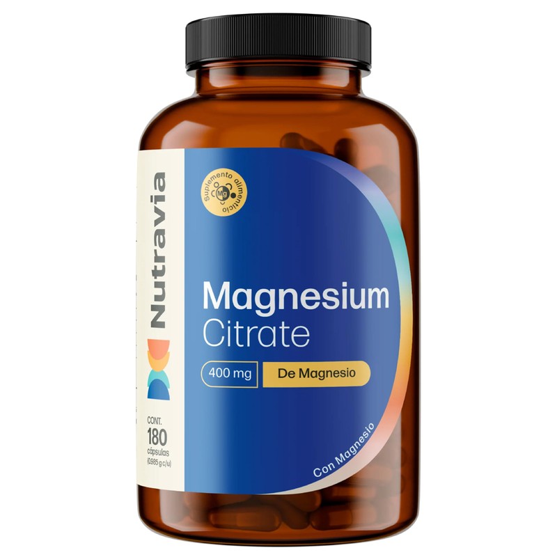 Citrato de Magnesio 400mg 180 Cápsulas NUTRAVIA