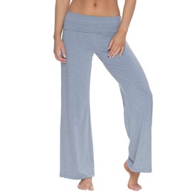 Felina | Organic Cotton Stretch Wide Leg Fold Over Pant (Sky, X-Large)