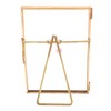 POFET Gold Metal Floating Pressed Glass Picture Frame with Metal