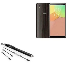 BoxWave Stylus Pen Compatible with Elephone A2 - EverTouch Capacitive Stylus, Fiber Tip Capacitive Stylus Pen - Jet Black