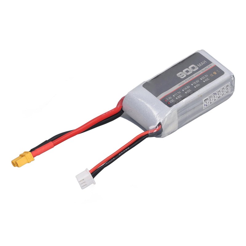 LiPo Battery 25C 900mAh XT30 Connector Stable Powerful Performance RC