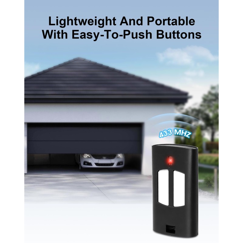 433 MHz Hand Transmitter Garage Door Opener x 2 Pieces,