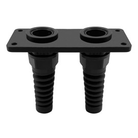 ISURE MARINE PG16 Cable Gland with Anodized Aluminum Base Antirust Anti-corrosive Waterproof IP68 Nylon Joint Adjustable Locknut for 8-14mm Wire Thread Integrated Two Cable Gland