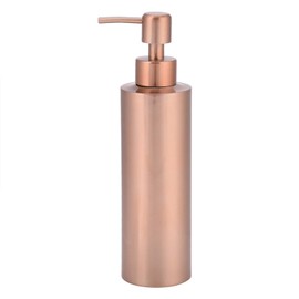 Stainless Steel Dispenser, Kitchen Bathroom Countertop Hand Pump Liquid Rose Gold Copper Dispenser Lotion Bottle for Kitchen Bathroom Washroom(350ml)