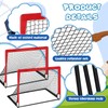 2 Set 4x3ft Soccer Goals for Backyard, Portable Foldable Pop