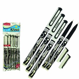 Goldex Kloud BLACK Ball Pen 5 x 0.7mm Tip Ballpoint Biros Pens Smooth Writing