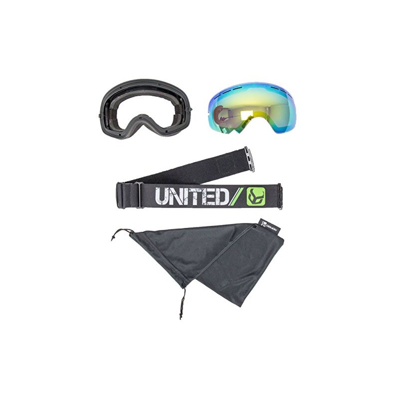 Phantom Helmet with Audio and Snow Supra Goggle (Orange, Small)