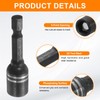 HARFINGTON Magnetic Nut Driver 8mm Hex Drive Socket S2 Tool