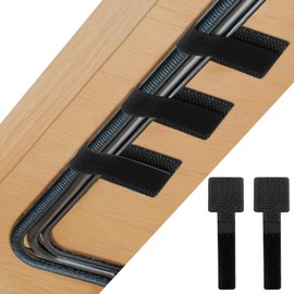 100pcs Hook and Loop Cable Ties, gliship Adhesive Wire Management, Adjustable Cable Straps Cord Wrappers Keeper Cord Holder, Sticky-Back Cord Organizer for Kitchen Appliances at Office, Home - Black