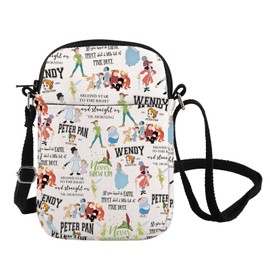 Peter Inspire Crossbody Ba Fairytale Fans Gift Pan Character Messenger Bag Fairy Pixie Cartoon Movie Merch (GROW UP CB CA)