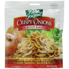 Fresh Gourmet Crispy Onions, Lightly Salted, 3.5 Ounce