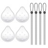4 Pcs Transparent Eye Shield After Surgery, 9 Hole Plastic