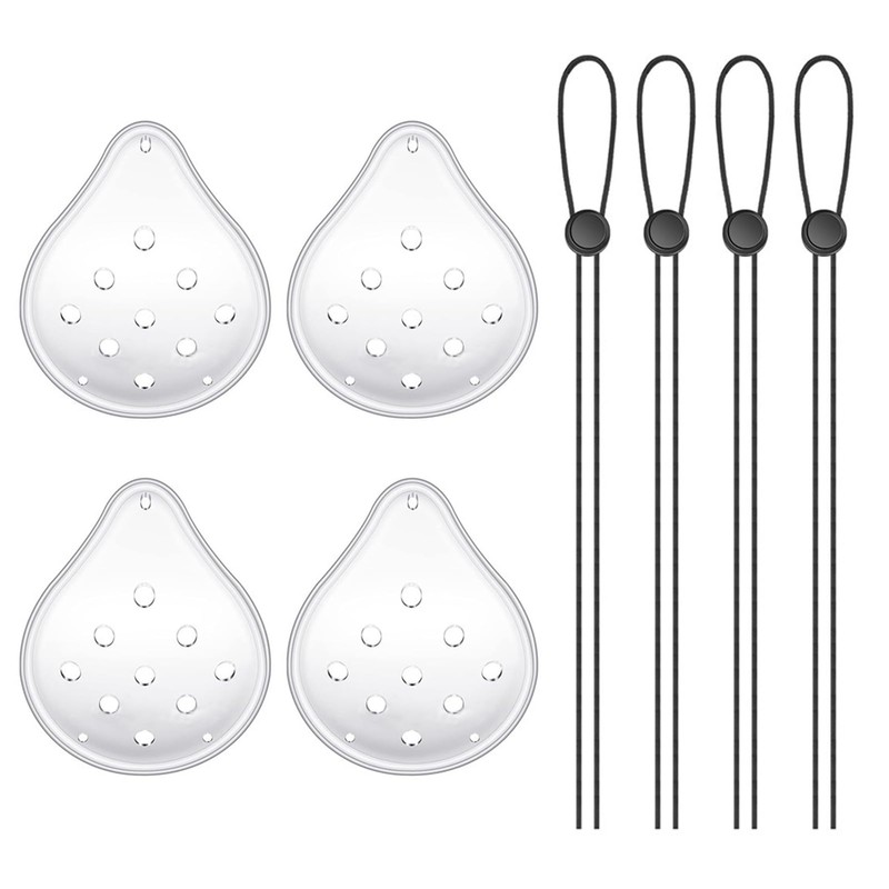 4 Pcs Transparent Eye Shield After Surgery, 9 Hole Plastic