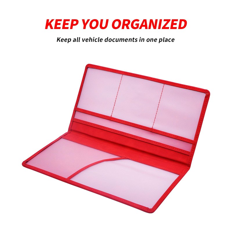 ZYHW Car Registration and Insurance Card Holder - Vehicle Glove