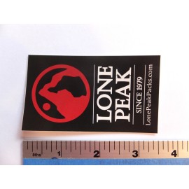 Lone Peak 3.5" LONE PEAK 1979 Bike Ride Hike Run Outdoor - Red Mountain -  STICKER DECAL