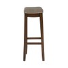 Linon Claridge Bar Stool Gray Woven Padded Seat Wood Frame