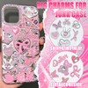 Sliver Pink Junk Case Charms with Bedazzled Kit Y2K Junk