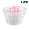 Longsing Wedding Cupcake Decorations - Pack of 50 White Disposable
