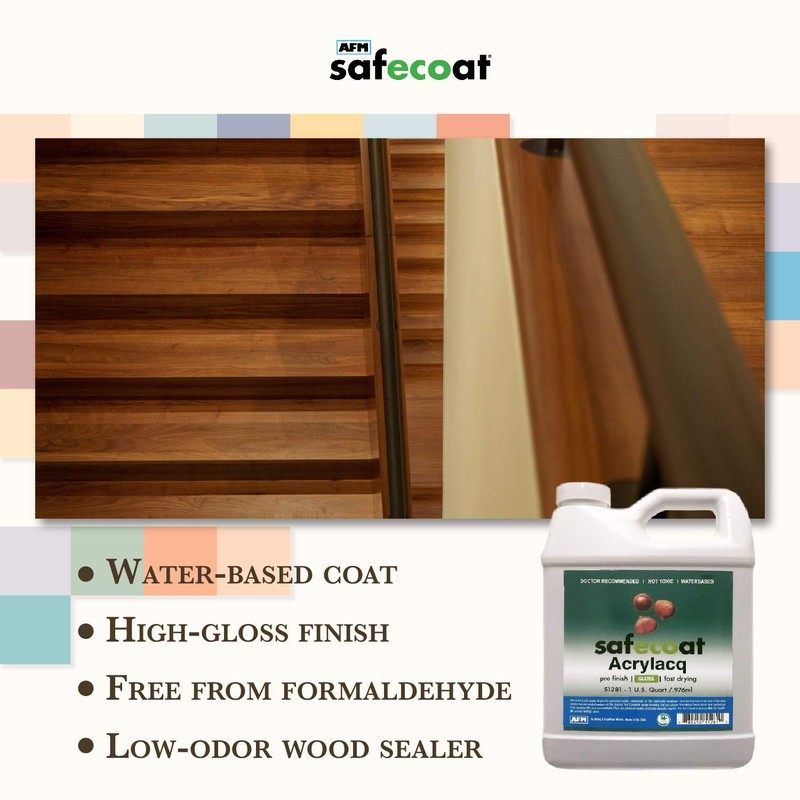 AFM Safecoat Acrylacq Gloss, Clear Coat Polyurethane Sealer, Wood Sealer