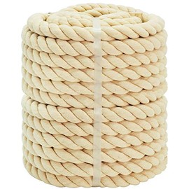 100% Natural Cotton Rope (1 inch x 100 feet) Thick Twisted Strong Rope for Crafts, Sports Tug of War, Hammock, Home Decorating Rope