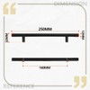Bwintech 12 Pcs 250MM (160MM Hole Center) Matt Black Cabinet