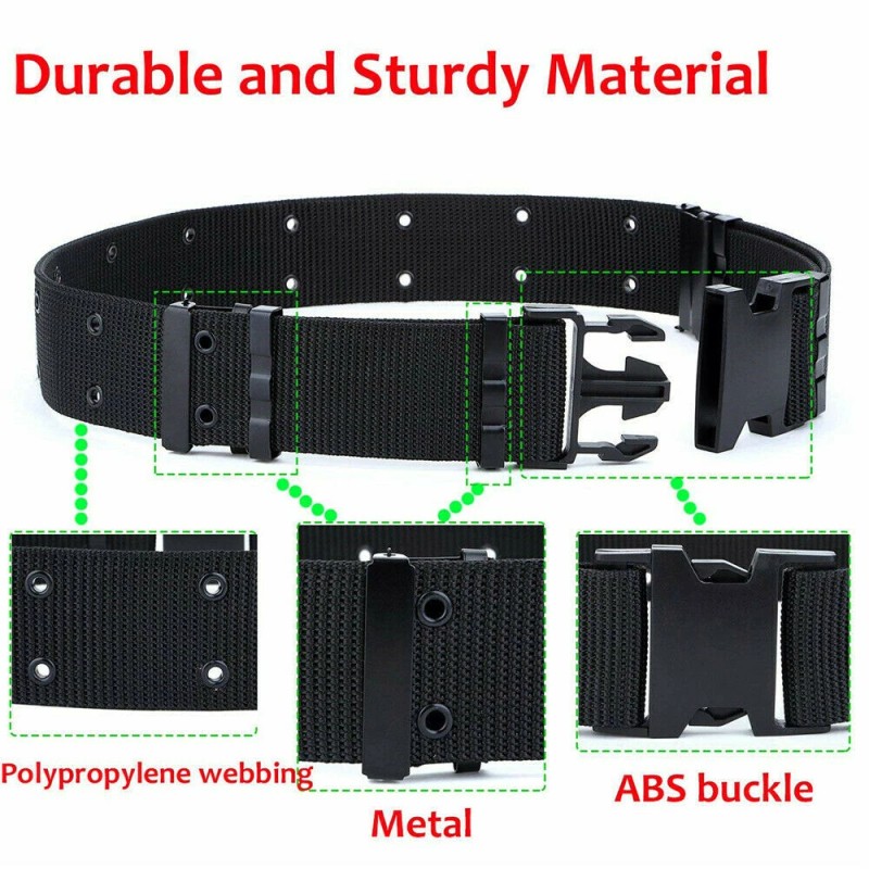 Unbranded Tactical Belt Quick Release Nylon Webbing Adjustable Military Style