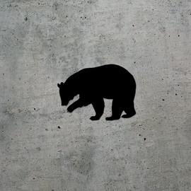 Decal Stickers of Black Bear (Black) (Set of 2) Luxury Weatherproof Vinyl Decal Stickers for Laptop Desktop Smartphone Car Dirt Bike Wall Room Mason Jar Bathtub Door Skateboard - ANDstice32934BL