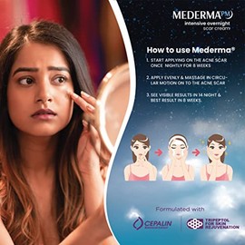 Mederma PM Crema intensiva para cicatrices durante la noche – Funciona con la actividad regenerativa nocturna de la piel – se muestra clínicamente una aplicación nocturna para hacer cicatrices más pequeñas y menos visibles, 50,27 ml