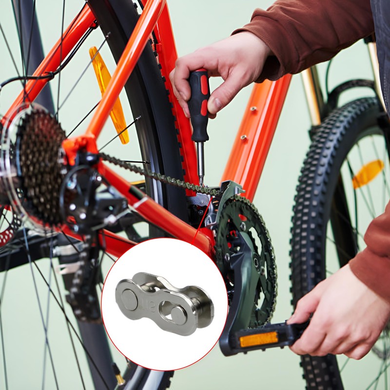 Runseaway 6 Pairs 11 Speed Steel Bike Chain Link, Reusable