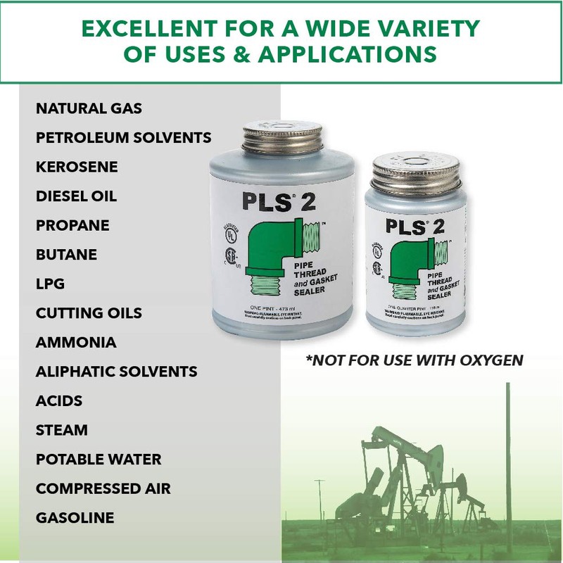 Gasoila Premium Pipe Thread & Gasket Sealer, Lead-Free Non-Hardening Paste,