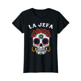 Mexican Independence Day Sugar Skull Jefa Women Girls Kid T-Shirt