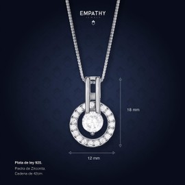 Floating Stone Chain Women's 925 Sterling Silver 8 mm Zirconia - Necklaces for Women with Silver Chain 925 Ladies - Women's Necklace Silver, Silver