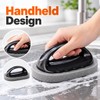Emery Sponge Cleaning Brush with Handle – Handheld Scrubber Tool