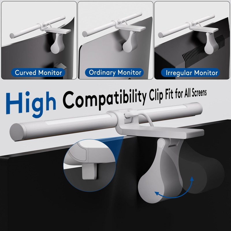 Quntis Monitor Light Bar with Remote, Eye-Care No Glare, Space