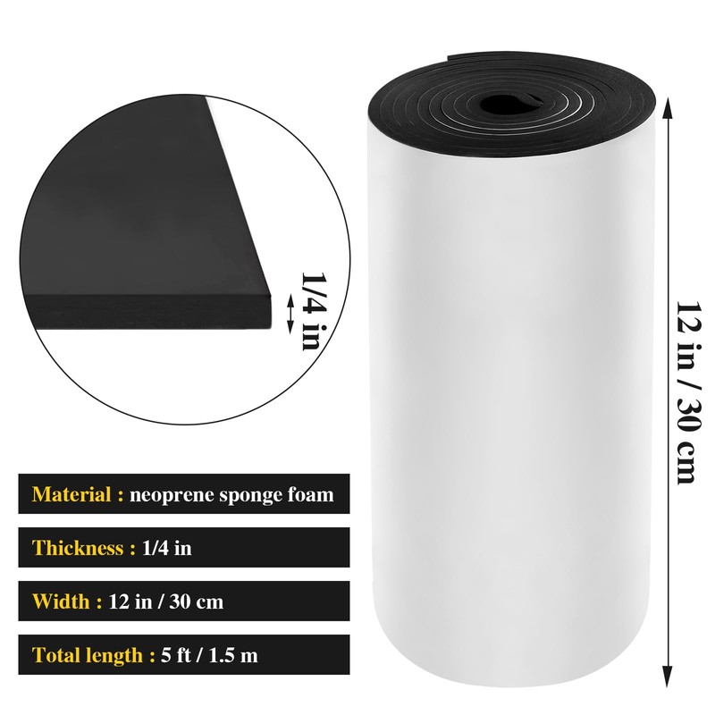 Adhesive Foam Padding Roll Closed Cell Sponge Neoprene Insulation Board