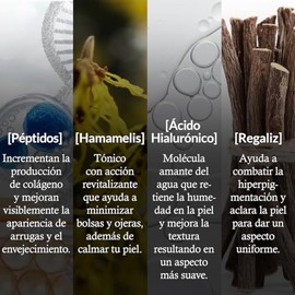 Serum Antiedad  Con cido Hialurnico, Pptidos y Regaliz  Minimiza Arrugas, Lneas de Expresin y Manchas  Frmula Vegana y Regeneradora para Pieles...    