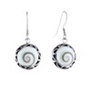 Silverly Women's 925 Sterling Silver White Shiva Eye Round Shell