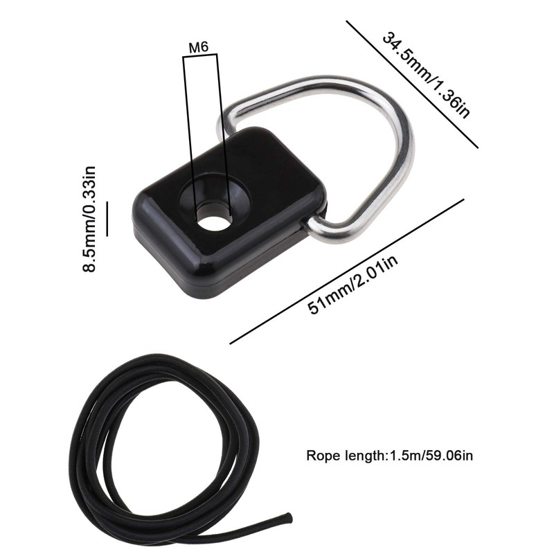 SING F LTD 25Pcs Kayak D Ring Buckle Fitting Kit