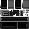 Purpeak 37 Pcs Black Kitchen Decor and Accessories Set Include