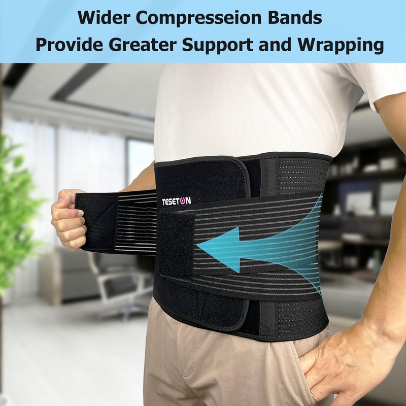 TESETON Back Support Belt for Women and Men, Back Brace