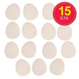 Baker Ross FX709 Egg Shaped Ceramic Painting Stones - 15 Pack Easter Craft Blanks for Decorating