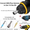 QIBZI SDS Shank Drill Bit 6.35mm SDS Plus Adapter for
