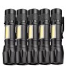 Unbranded 5pcs Super Bright LED Tactical Flashlight Zoomable USB Rechargeable