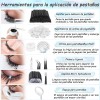 Kit De Extensiones De Pestañas Con Molde Y Cola Negro
