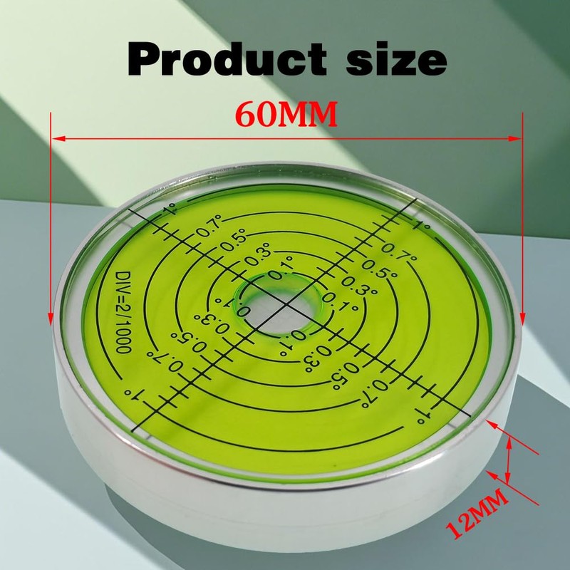 6'/2mm Point high Precision Universal Level Bubble Metal Bubble Water