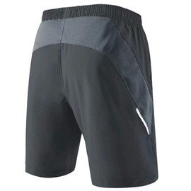 Men's Sports Shorts, Quick-Drying Sports Shorts, Lightweight with Zip Pockets - darkgray, size: s